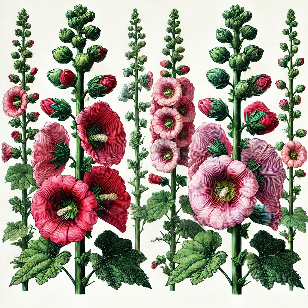 Hollyhocks Image