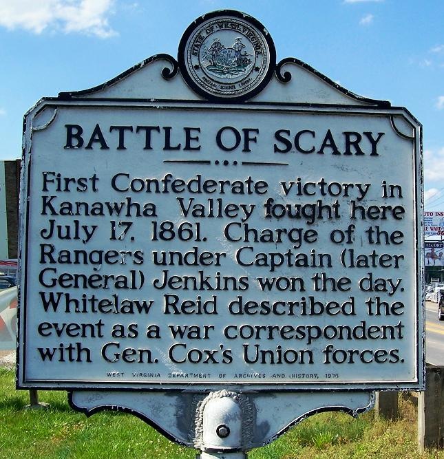 Historical marker for the Battle of Scary Creek