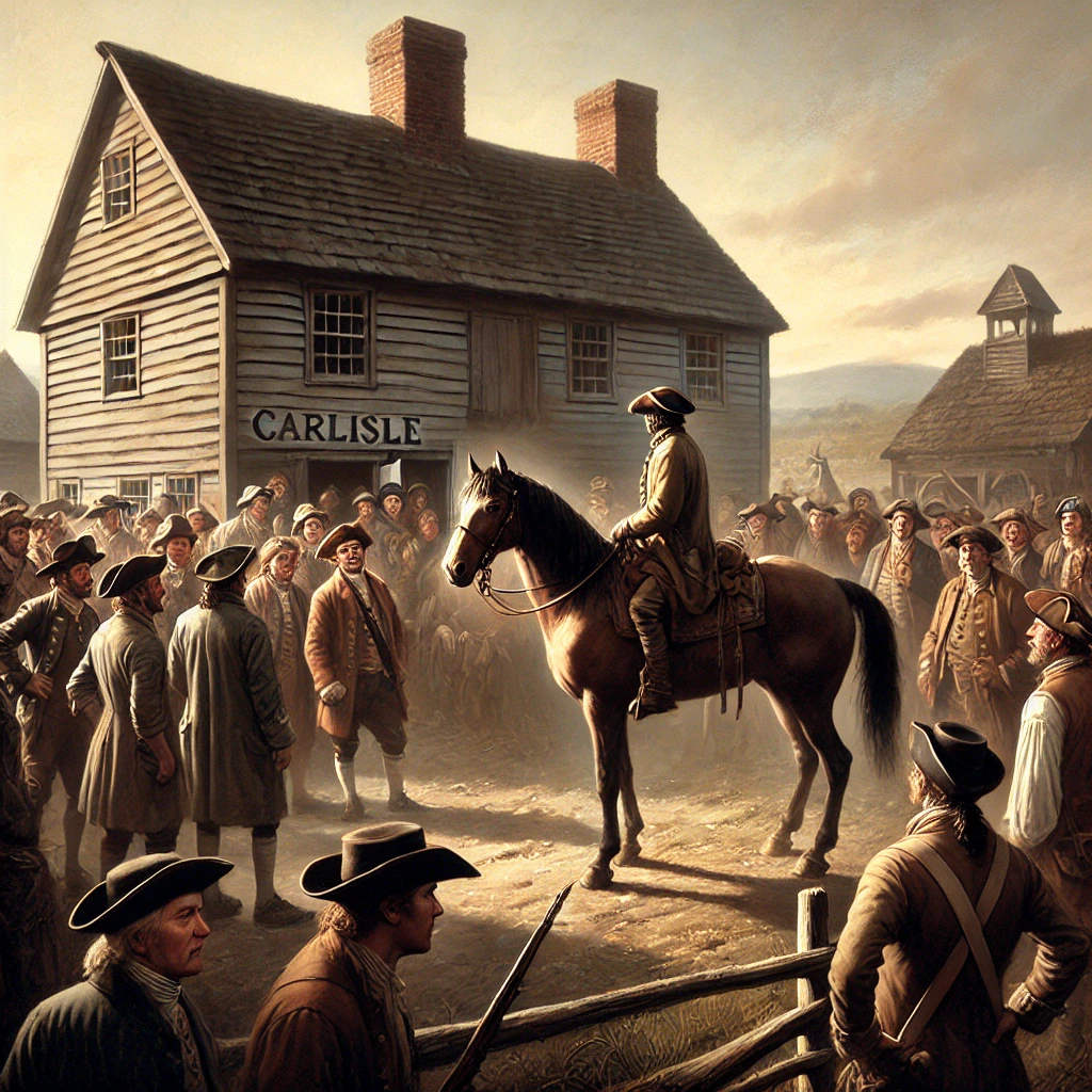The horse returns to the settlement